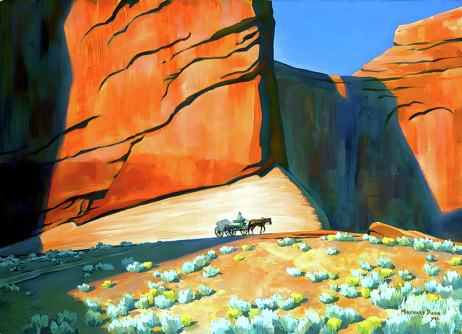 Maynard Dixon - Lonesome Journey Painting by Jon Baran