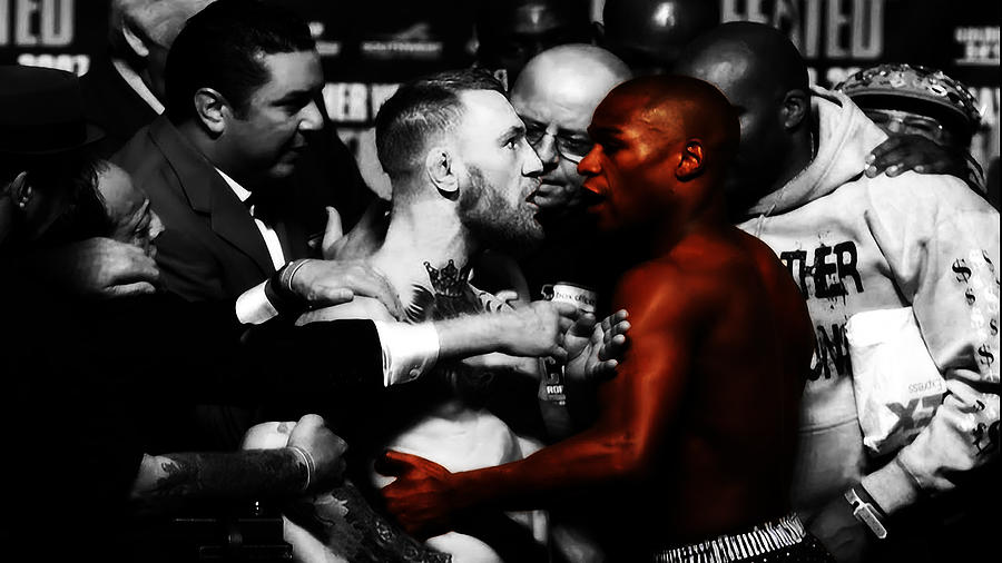 Mayweather and McGregor 1b Mixed Media by Brian Reaves