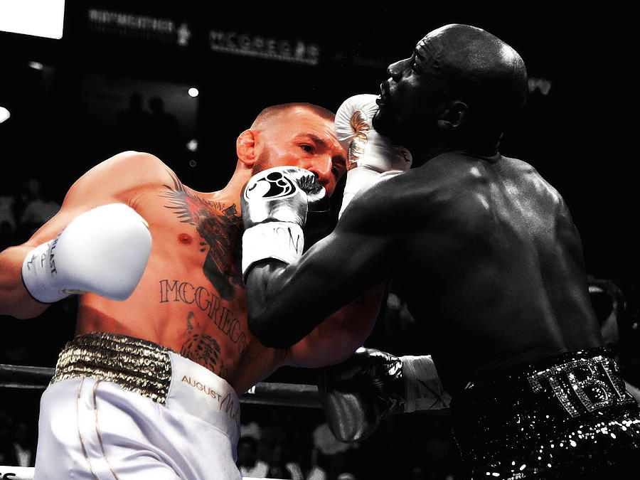 Mayweather and McGregor 1e                  Mixed Media by Brian Reaves