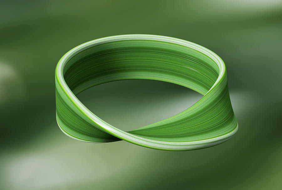 Möbius (mobius) infinity curve with leaf texture Photograph by Dimitri Otis