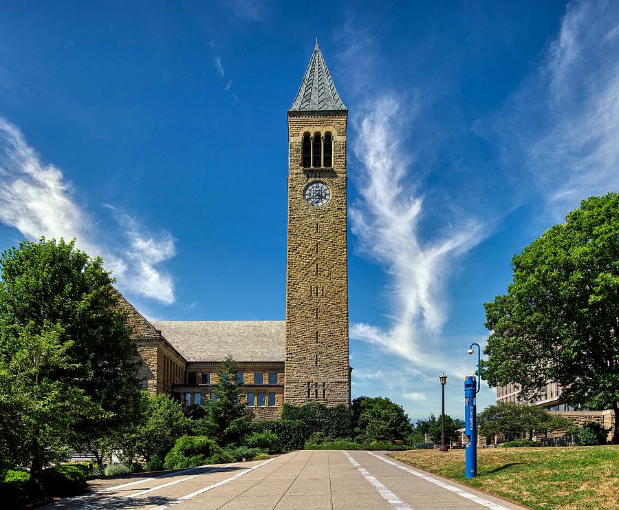 Mc Graw Tower and Iris Library - Cornell University Photograph by ...