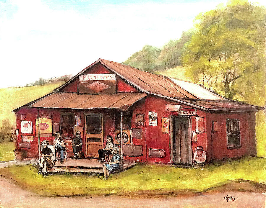 MC Thomas Store Painting by Bill Guffey