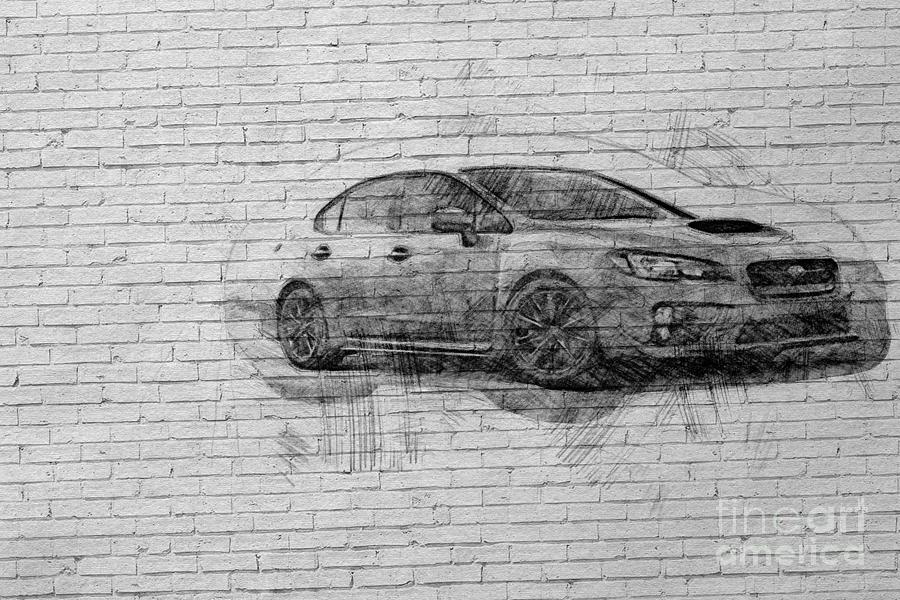 MC1672 Subaru WRX STI concept Impreza sports car speed Digital Art by ...