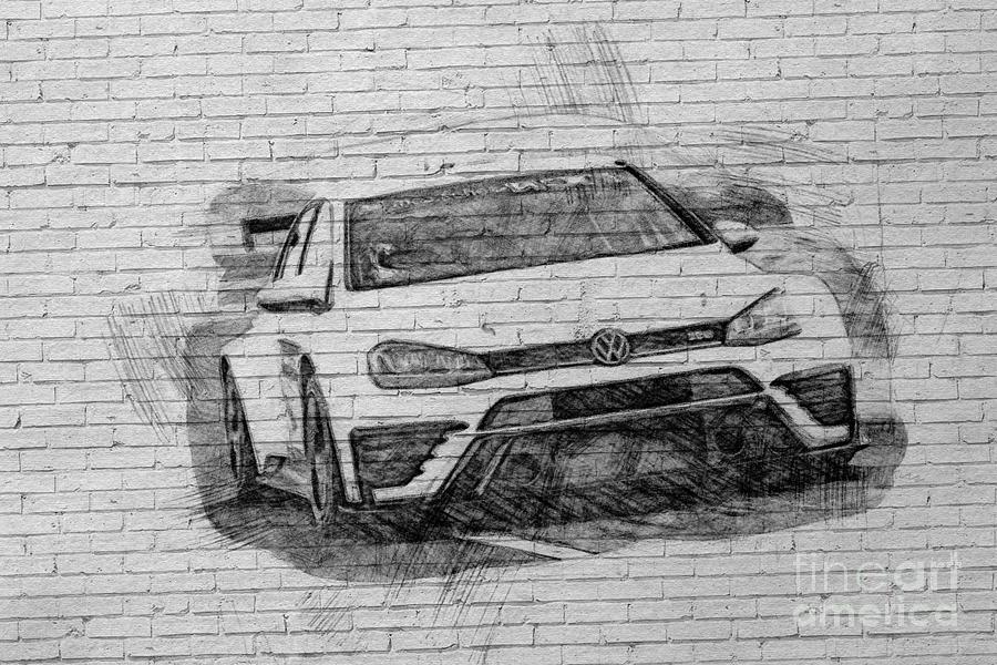 Mc1724 Volkswagen Golf Gti Tcr Race Car Digital Art By Lisa Von - Fine 