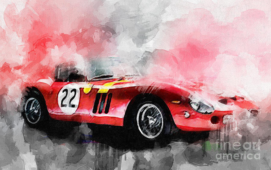 MC6758 1962 Ferrari 250 GTO car Painting by Lisa Von - Fine Art America