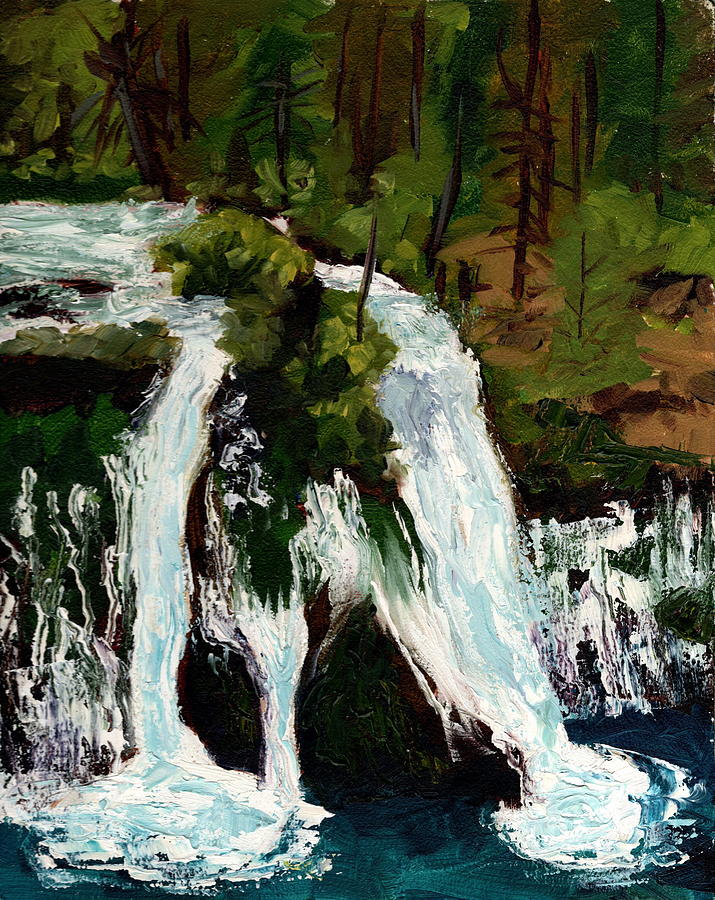 McArthur-Burney Falls II Painting by Alice Leggett