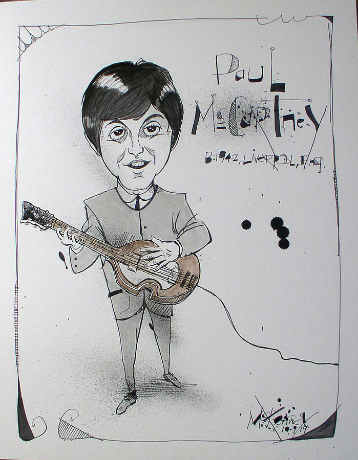 McCartney Drawing by Phil Mckenney