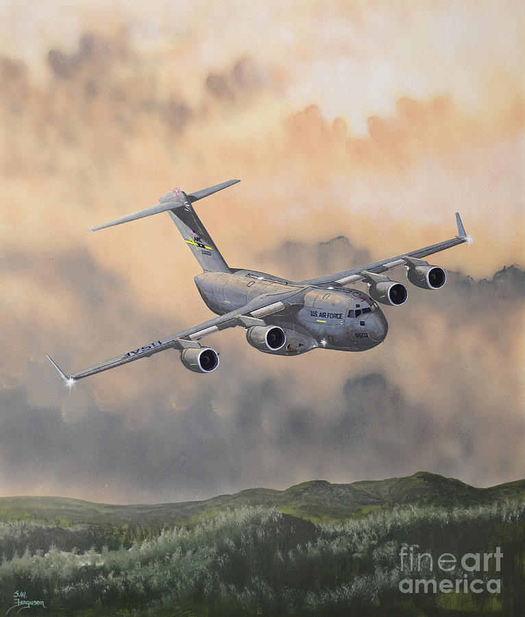 McDonnell Douglas C-17 Globemaster III Painting by Steve Ferguson