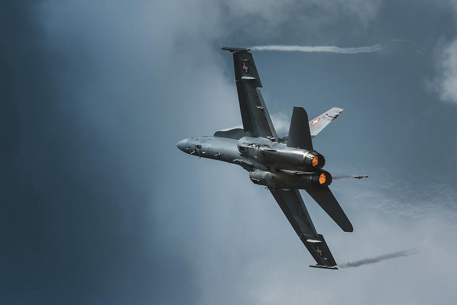 McDonnell Douglas F/A-18C Hornet with wingtips Photograph by Scott Lyons