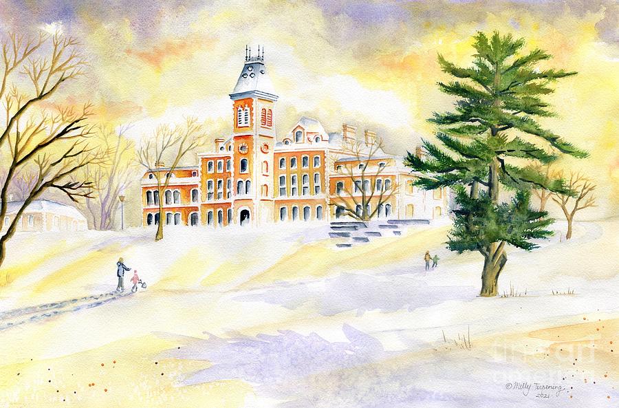 McGraw Hall Cornell University  Painting by Melly Terpening