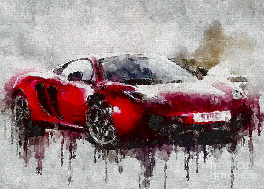 McLaren Wine color Metallic Luxury 2011 MP4-12C Cars Digital Art by ...