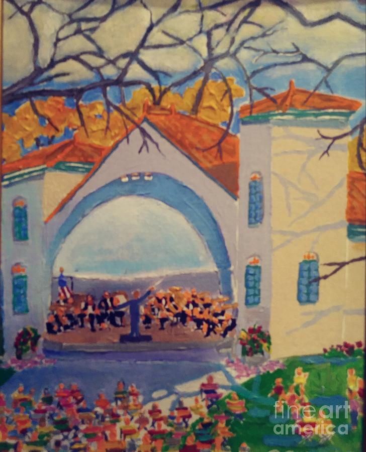 McLennan Band shell Painting by Rodger Ellingson