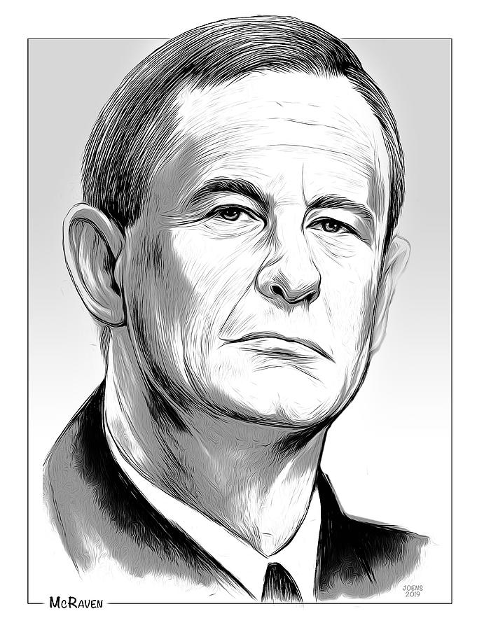 United States Drawing - McRaven by Greg Joens