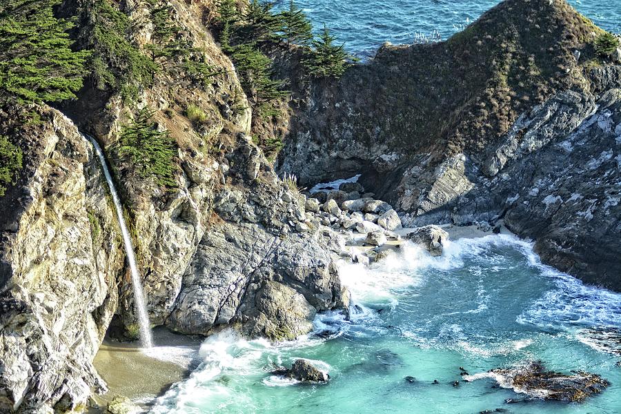 Mcway Falls Big Sur Pacific Waterfall 5 Photograph by Maggy Marsh