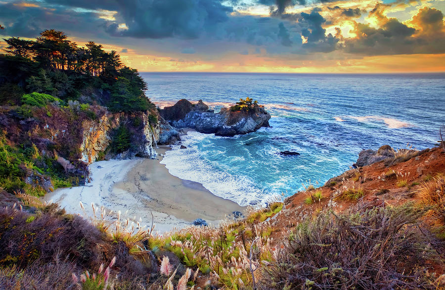 McWay Falls in Big Sur California  Photograph by Jennifer Rondinelli Reilly - Fine Art Photography