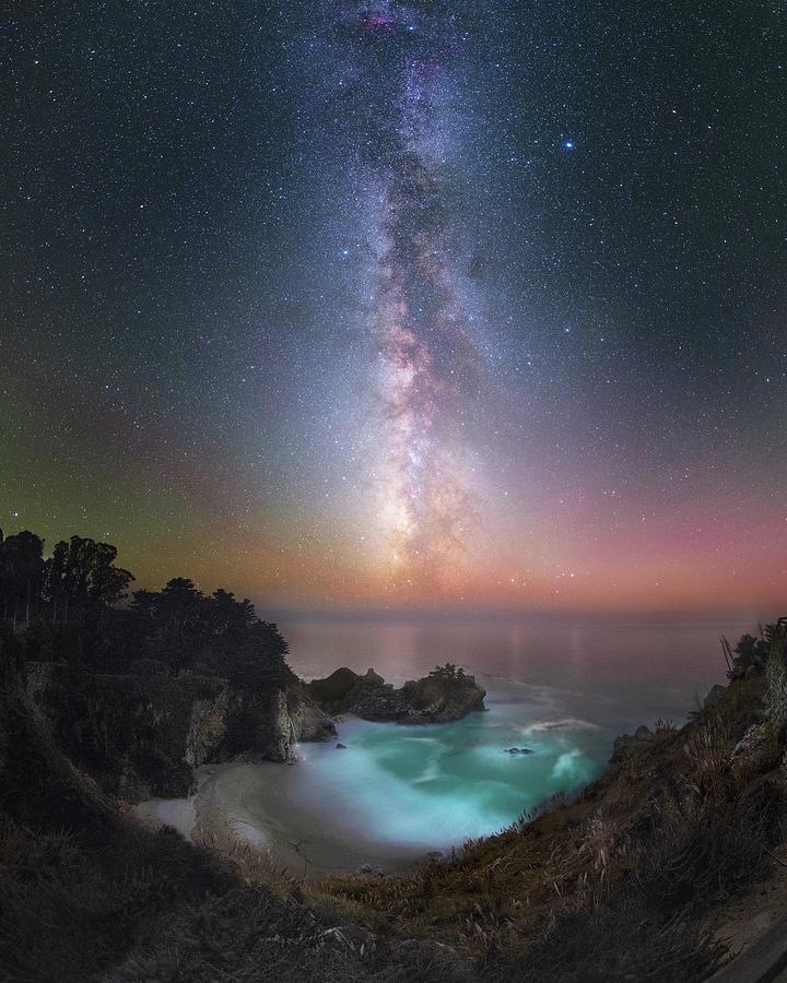 McWay falls under the Milky Way Photograph by Yuri Beletsky - Fine Art ...