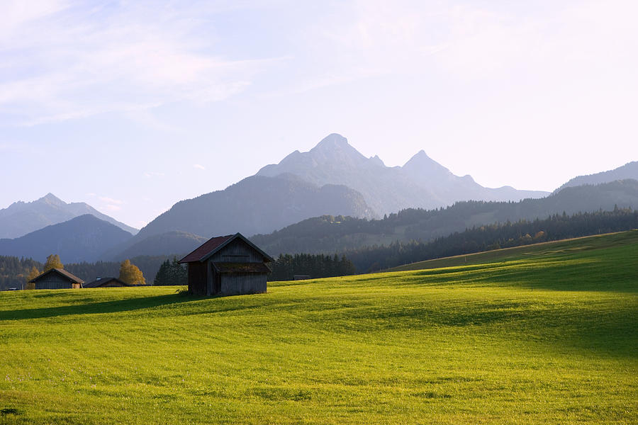 Meadow and karwendel mountains in bavaria Photograph by Image Source