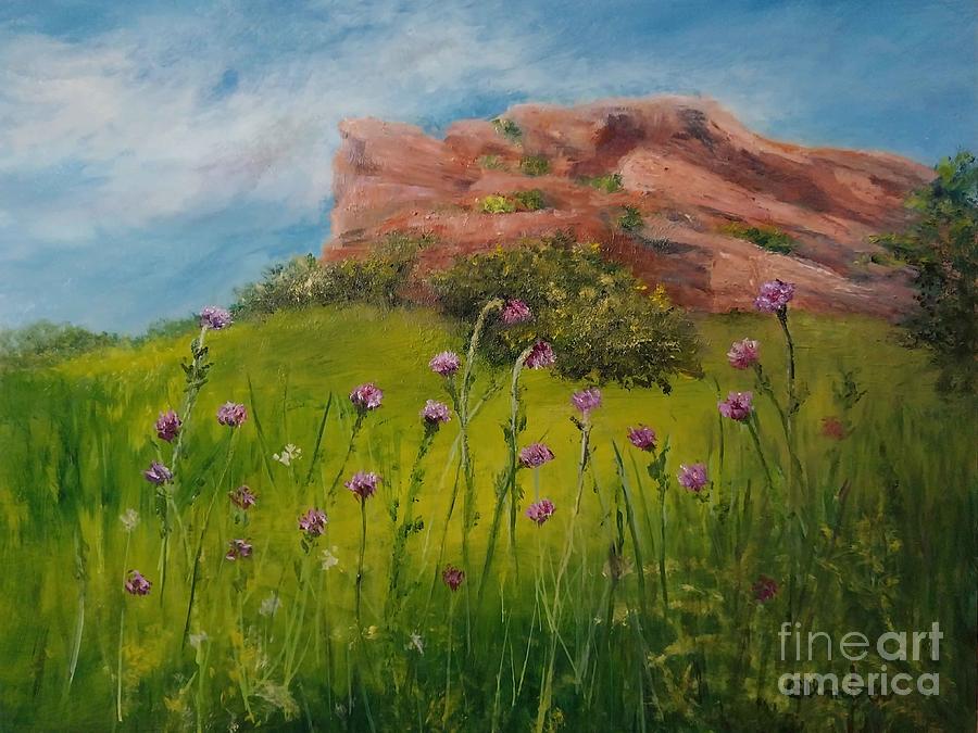 Meadow and Mesa Painting by Roseann Gilmore