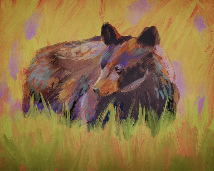 Meadow Bear Digital Art by Roberta Murray
