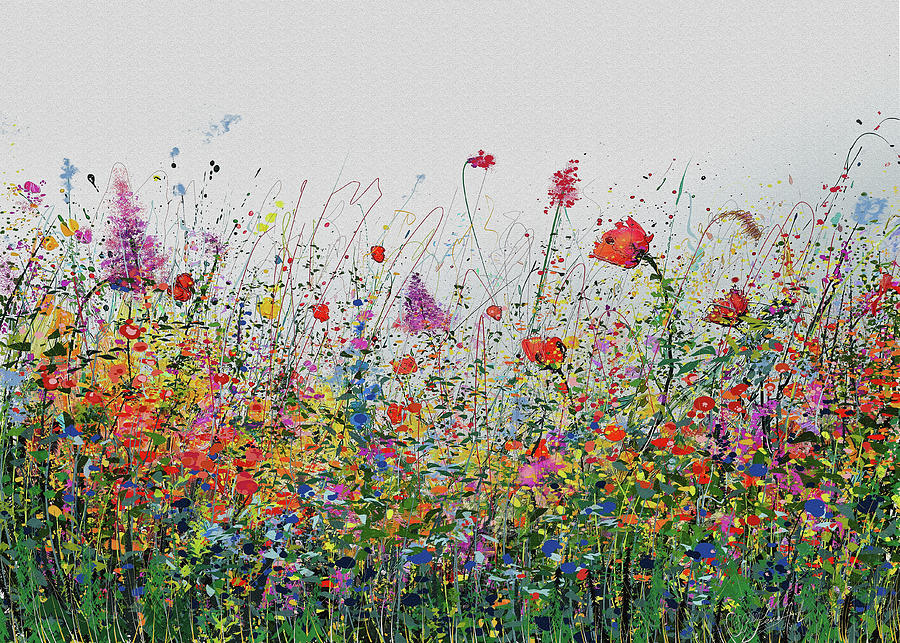 Meadow Drip Dream Digital Art by Lena Owens - OLena Art Vibrant Palette Knife and Graphic Design