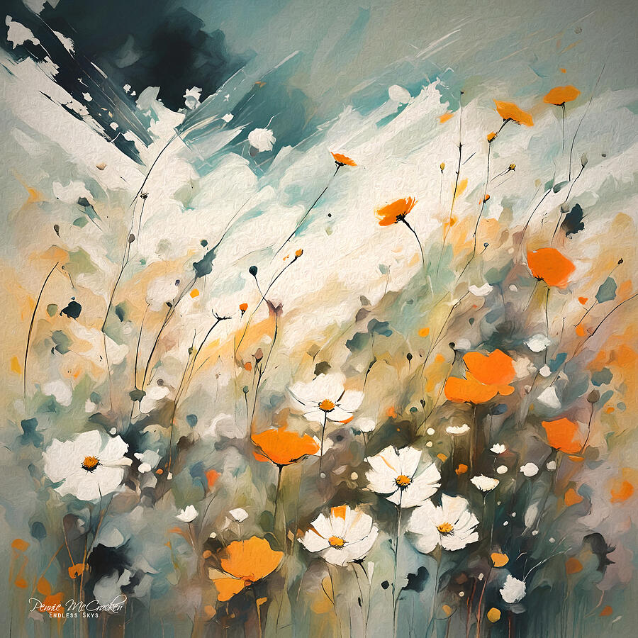 Meadow Flowers Mixed Media by Pennie McCracken