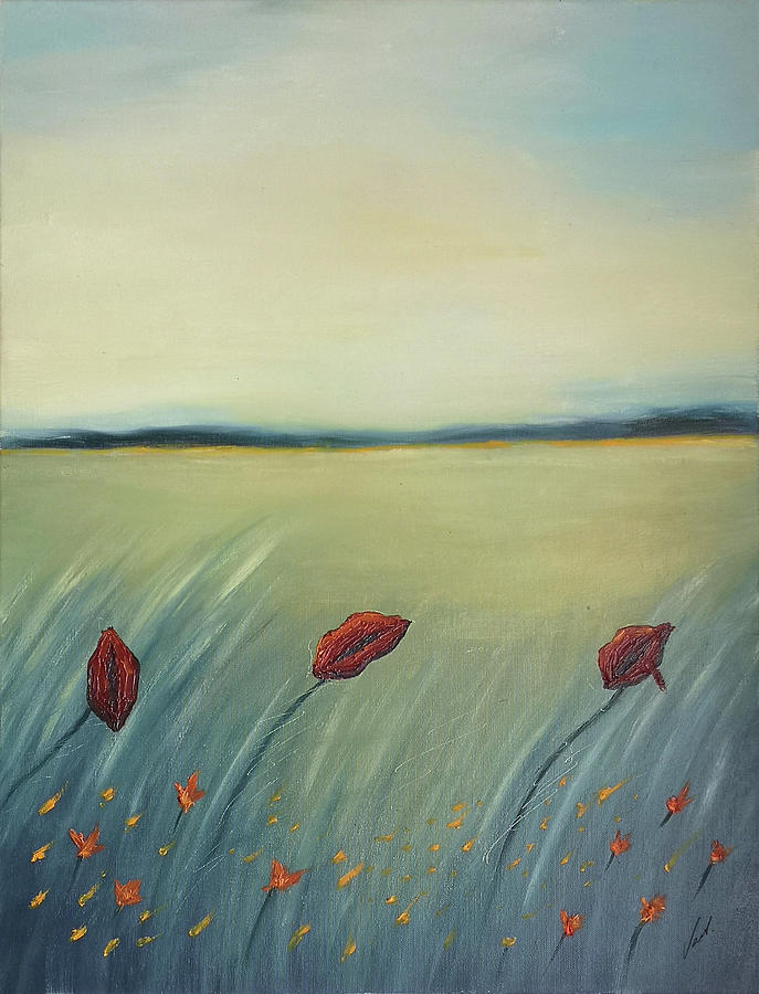 Meadow of kisses by Vart Painting by Vart Studio