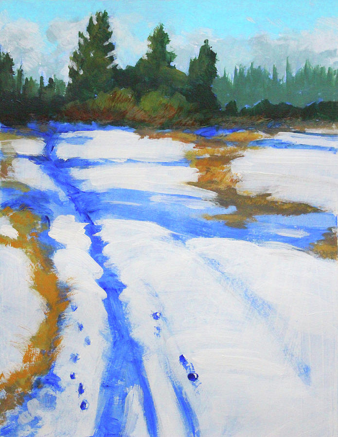 Meadow Trail Painting by Nancy Merkle