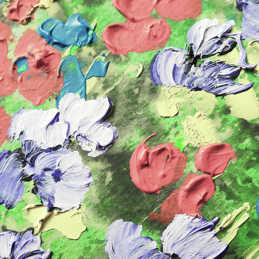 Meadow With Sweet Flowers Contemporary Decorative Art  Painting by Irina Sztukowski