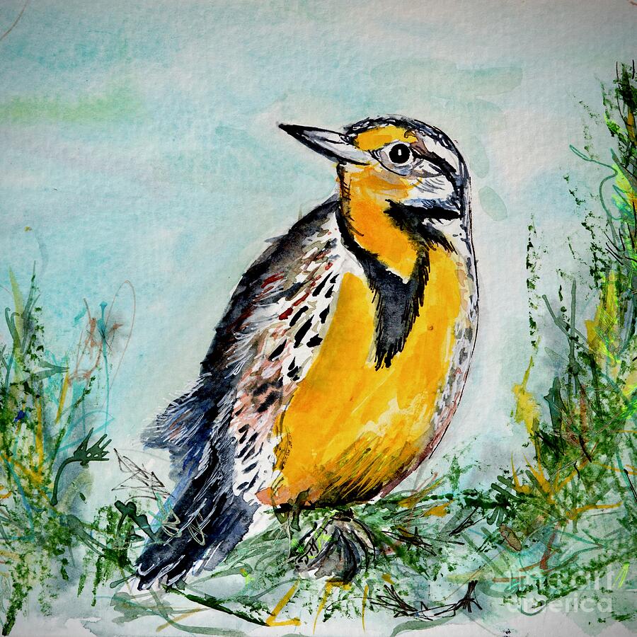 Meadowlark  Painting by Patty Donoghue