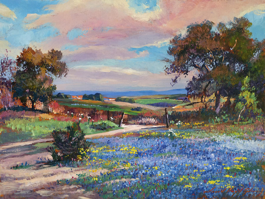 Meadows Of West Texas Painting by David Lloyd Glover