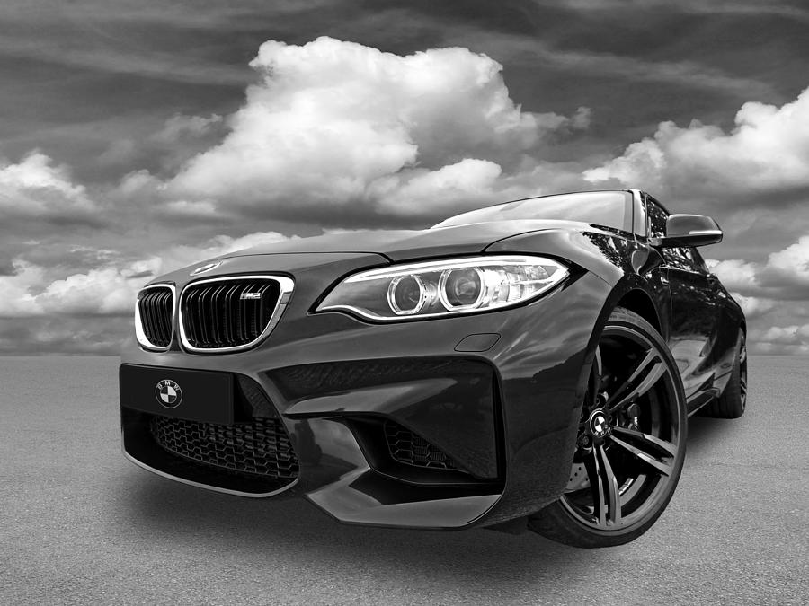 Mean Moody M2 BMW In Black And White Photograph by Gill Billington