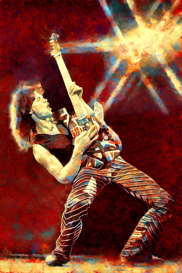 Eddie Van Halen Tribute Van Halen Art Mean Street by James West Digital Art by The Rocker