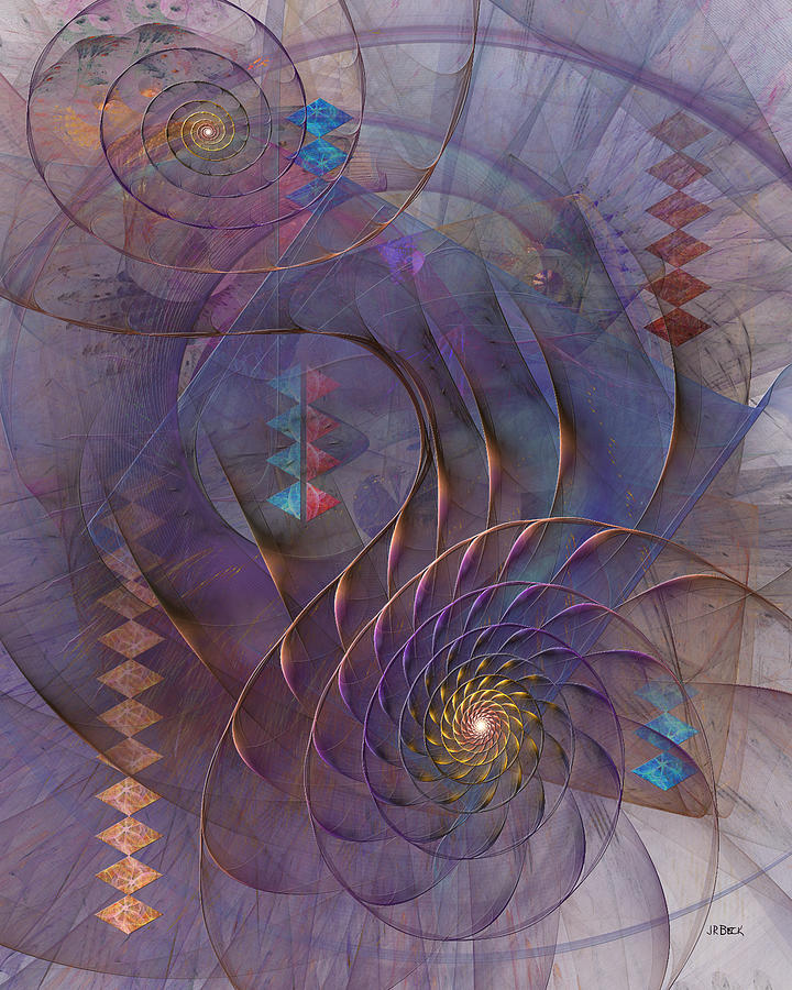 Abstract Digital Art - Meandering Acquiescence by Studio B Prints