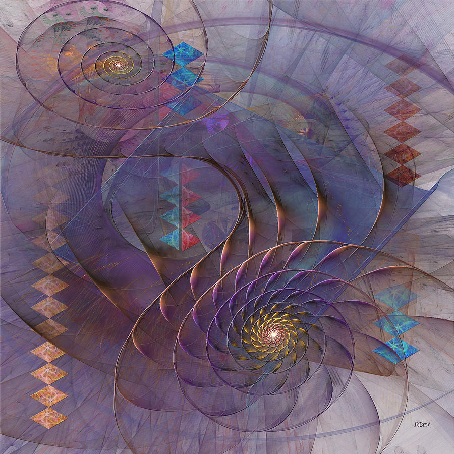 Meandering Acquiescence - Square Version Digital Art by Studio B Prints
