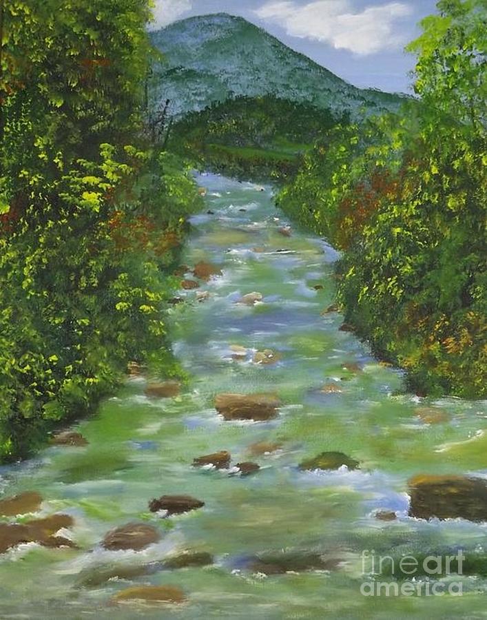 Meandering River Painting by Denise Morgan
