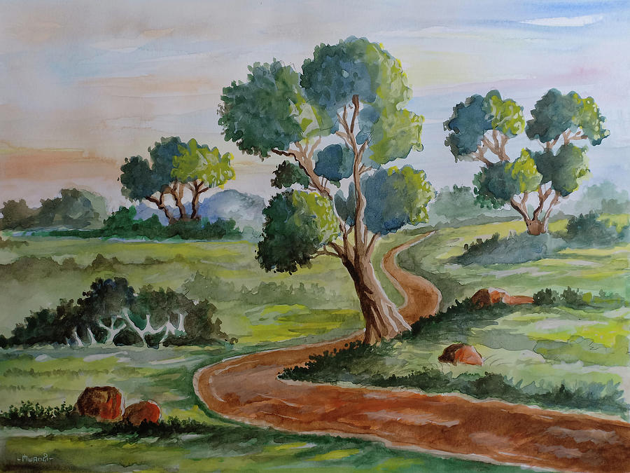 Meandering Road Painting by Anthony Mwangi