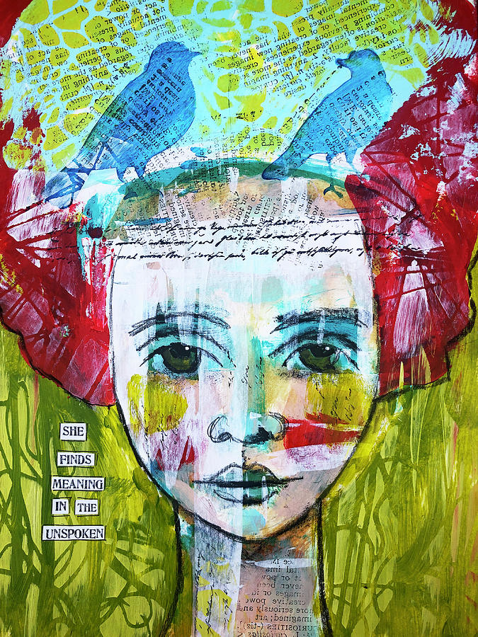 Meaning in the Unspoken Mixed Media by Lynn Colwell
