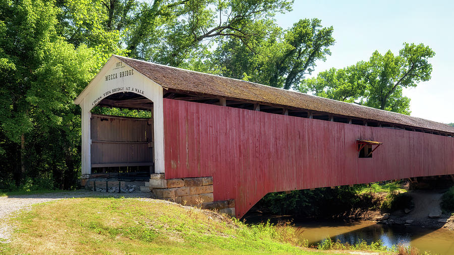 Mecca Covered Bridge - Parke County, Indiana Photograph by Susan Rissi Tregoning