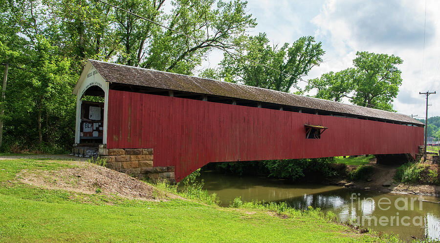 Mecca Covered Bridge, Parke County, Indiana Photograph by Ralf Broskvar