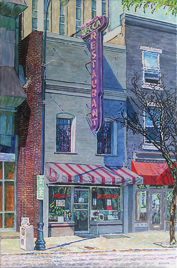 Mecca Restaurant vers2 Painting by Tommy Midyette