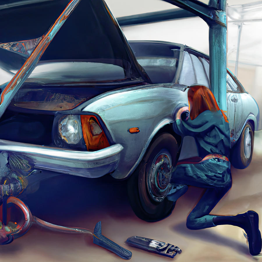 Tire Kicker Painting by Bob Orsillo