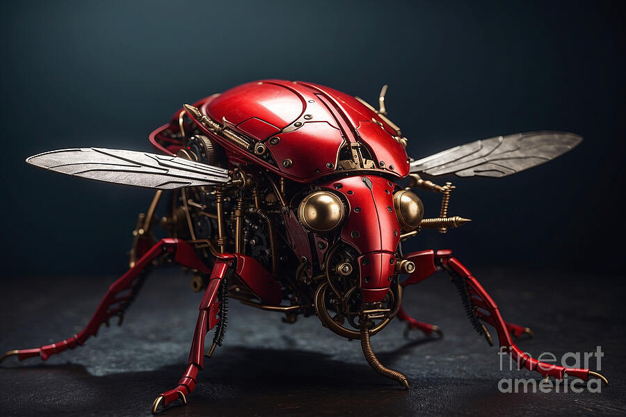 Mechanical Fly Digital Art by Michelle Meenawong