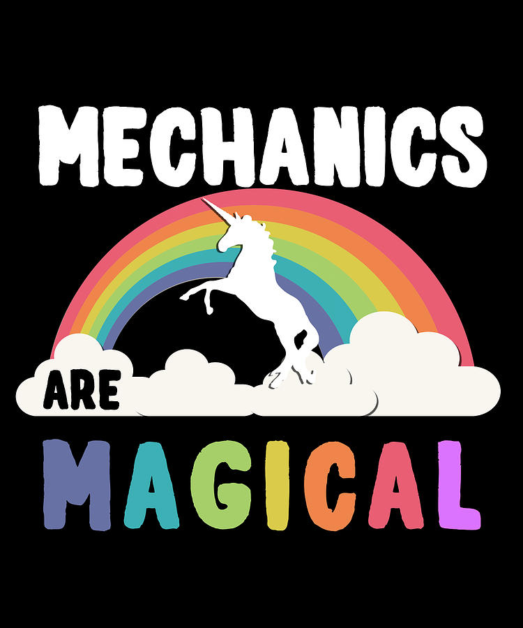 Unicorn Digital Art - Mechanics Are Magical by Flippin Sweet Gear
