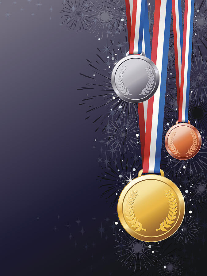 Medals Awards Background Drawing by Exxorian