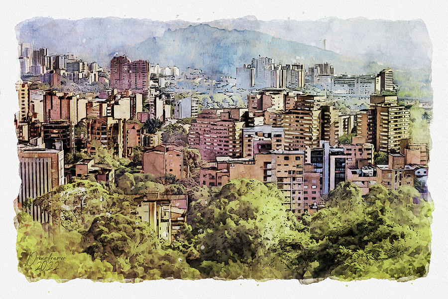 Medellin Painting by Dreamframer Art - Pixels