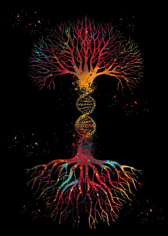 Medical And Science Art DNA Tree Digital Art by Morein Mahoney