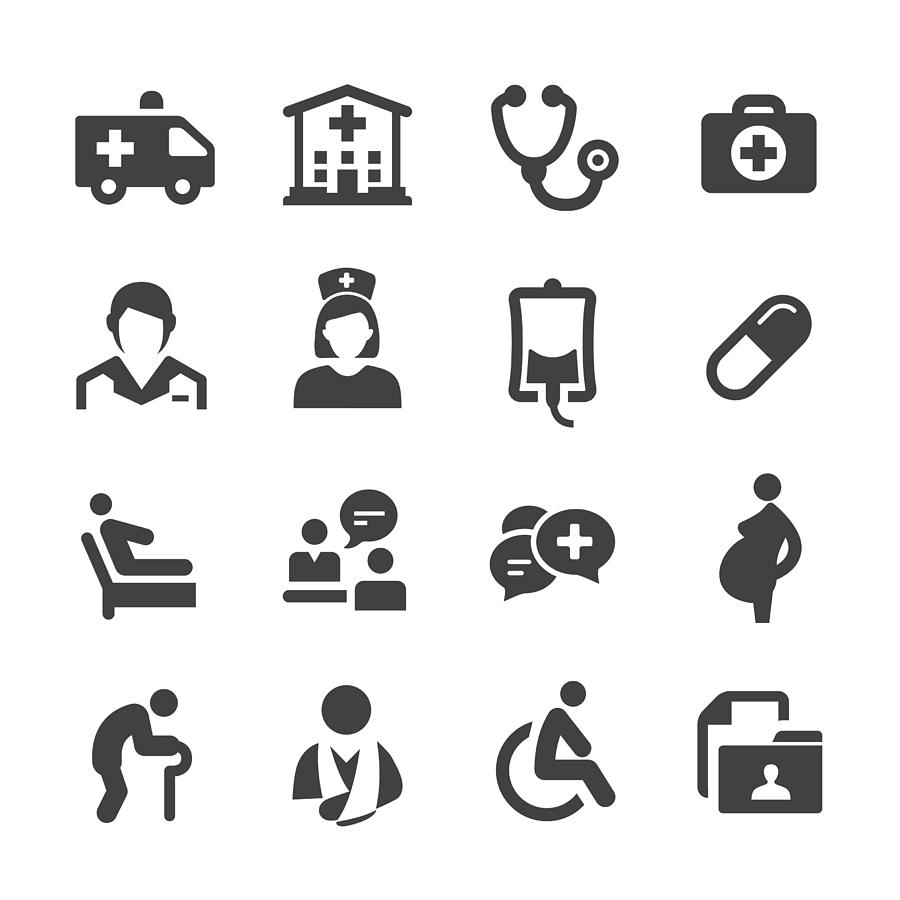 Medical Service Icons - Acme Series Drawing by -victor-