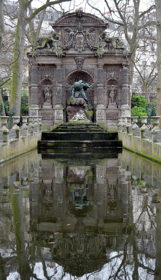 Medici Fountain and Reflection Jardin du Luxembourg Paris France Photograph by Shawn OBrien