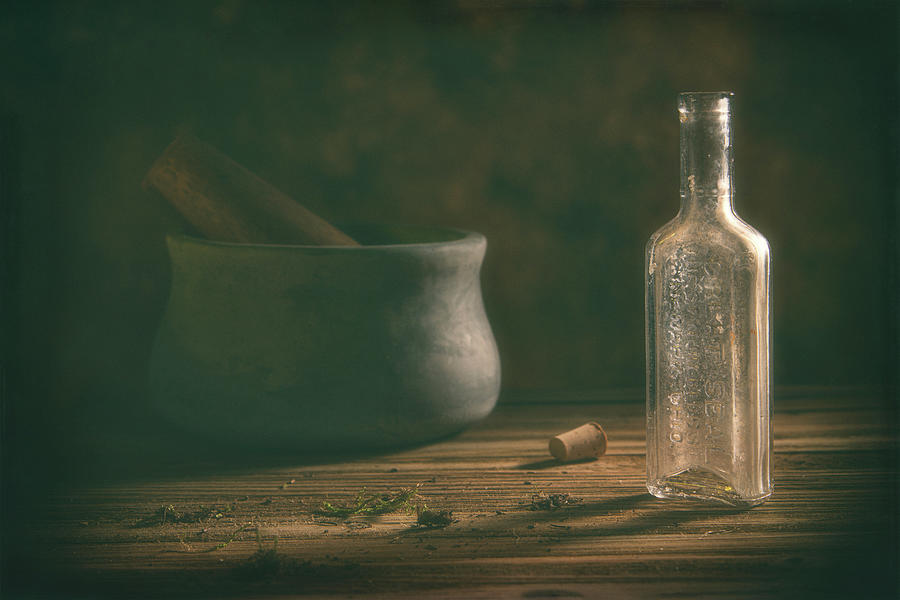 Still Life Photograph - Medicine Bottle by Tom Mc Nemar