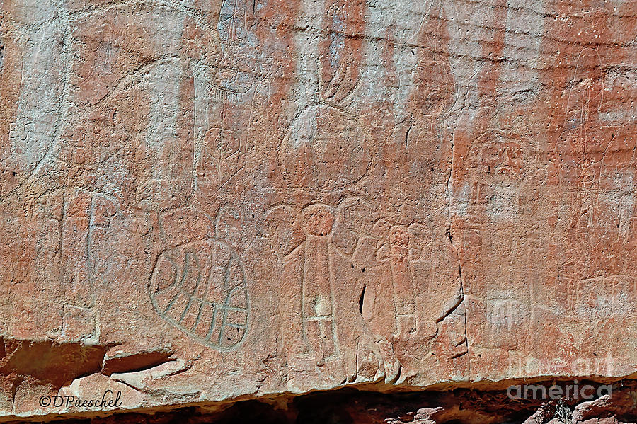 Medicine Lodge Wyoming Rock Petroglyphs 2 Photograph by Debby Pueschel